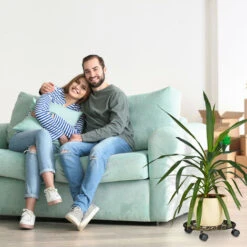 Relaxdays Porte-plantes à 4 Roulettes, Design Antique, Stable Et Résistant Aux Intempéries, Rond, Ø Env. 33,5 Cm, Bronze -Outsunny Eda Magasin 32022966 3