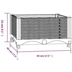 Lit Surélevé 40x40x23 Cm Polypropylène VidaXL -Outsunny Eda Magasin 32529845 3