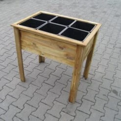 Potager Sur Pieds Avec 6 Bacs De Séparation -Outsunny Eda Magasin 3369480 3