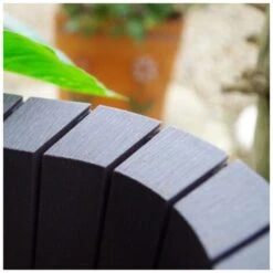 No Name Lot De 2 Cache-pots Aspect Bois Lamé -Outsunny Eda Magasin 3404970 3