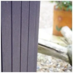 No Name Lot De 2 Cache-pots Aspect Bois Lamé -Outsunny Eda Magasin 3404970 4