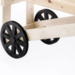 Carré Potager Brouette BILLY En Bois Finitions Noires Bac à Fleurs 80 CM -Outsunny Eda Magasin 34738990 4