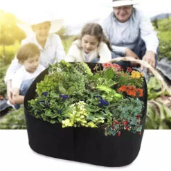 Sac De Culture Sacs à Plantes Sac De Croissance Des Plantes Sac De Plantation Bassin Pour Maison Balcon Jardin Légumes Pommes De Terre Courgette （noir，60x60x30） -Outsunny Eda Magasin 35893446 5