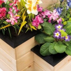 Carré Potager 3 Compartiments Jardinière Margelle -Outsunny Eda Magasin 36143592 4