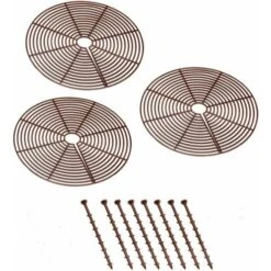 LITZEE Pot Protection Pour Plantes, Marron, Lot De 3, 26cm Diamètre (Marron)