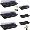 Relaxdays Bac à Semis, Lot De 3, Mini Serre Pour Rebord De Fenêtre, Plantation, 50 Compartiments, HLP 12x56x29 Cm, Noir -Outsunny Eda Magasin 37828271 1