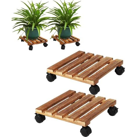 2 X Chariot De Plantes En Bois 30 X 30 X 8cm Soucoupe Pot Fleur Roulettes Support Plante Bois Roulant Capacité De Charge 60kg 3 2 X Chariot De Plantes En Bois 30 X 30 X 8cm Soucoupe Pot Fleur Roulettes Support Plante Bois Roulant Capacité De Charge 60kg