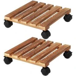 2 X Chariot De Plantes En Bois 30 X 30 X 8cm Soucoupe Pot Fleur Roulettes Support Plante Bois Roulant Capacité De Charge 60kg 11 2 X Chariot De Plantes En Bois 30 X 30 X 8cm Soucoupe Pot Fleur Roulettes Support Plante Bois Roulant Capacité De Charge 60kg -Outsunny Eda Magasin 38996567 5
