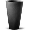 Pot De Fleurs Capri Gris 40x70 Cm En Plastique Robuste Et Résistant Aux Intempéries Intérieur Extérieur Jardin Terrasse Balcon-Anthracite -Outsunny Eda Magasin 39178631 1