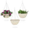 Relaxdays Suspension Pour Plantes, Lot De 3, Panier Tressé En Rotin, Fait Main, Pot De Fleur HxD 15 X 30 Cm, Nature -Outsunny Eda Magasin 39579000 1