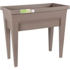 EDA Espace Potager Avec Table City Veg&Table - 73 X 38,5 X H 68 Cm - 57 L - Taupe