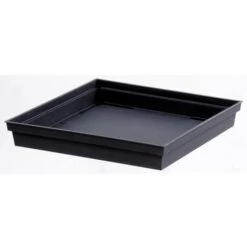 Soucoupe Plastique Carré Toscane Pot Carré 22 L 26,7 X 26,7 Anthracite - EDA