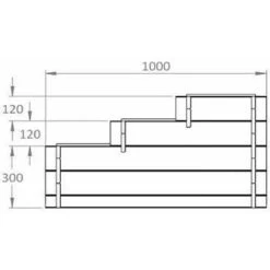 No Name Carré Potager 3 étages Up -Outsunny Eda Magasin 401493 3