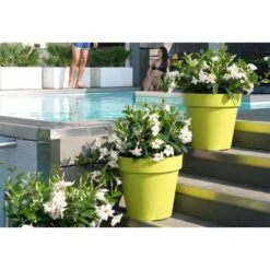 Pot Rond Cleo 60 Cm - Vert Anis -Outsunny Eda Magasin 41561174 4