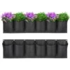 Sac De Plantation Vertical, 2PCS Versailles Jardin Sac à Plantes Mural Jardinière Suspendue Balcon Pot à Suspendre Intérieur Extérieur Fleur 6 Poches (Noir) -Outsunny Eda Magasin 42534363 1