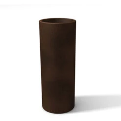 Pot De Fleur Jardinière Bronze Rond Haut Pour Plantes Moderne En Résine Mod. Barocco -Outsunny Eda Magasin 42968087 3