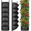 Sacs à Plantes, Triomphe Mis à Jour Jardinière Murale Verticale à 6 Poches Sacs De Plantation Suspendus Muraux Pour Les Plantes De Clôture De Jardin De Pelouse De Jardin 2 Pièces -Outsunny Eda Magasin 47852497 1