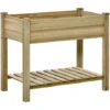 OUTSUNNY Jardinière Sur Pieds Potager Avec étagère à Lattes Dim. 91L X 51l X 76H Cm Bois Sapin Autoclave -Outsunny Eda Magasin 48870364 1