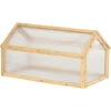 OUTSUNNY Mini Serre De Jardin Serre à Tomates Dim. 90L X 52l X 49,5H Cm Toit Ouvrable Panneaux De Polycarbonate Bois Sapin Pré-huilé -Outsunny Eda Magasin 48873258 1
