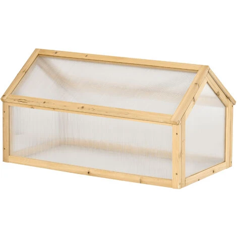 OUTSUNNY Mini Serre De Jardin Serre à Tomates Dim. 90L X 52l X 49,5H Cm Toit Ouvrable Panneaux De Polycarbonate Bois Sapin Pré-huilé 3 OUTSUNNY Mini Serre De Jardin Serre à Tomates Dim. 90L X 52l X 49,5H Cm Toit Ouvrable Panneaux De Polycarbonate Bois Sapin Pré-huilé