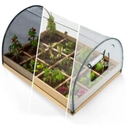 Carré Potager 12 Compartiments + 3 Housses Toutes Saisons Serre Châssis