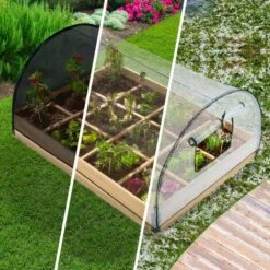 Carré Potager 12 Compartiments + 3 Housses Toutes Saisons Serre Châssis -Outsunny Eda Magasin 49729305 3