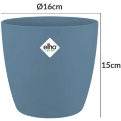 Elho Bac à Fleurs Rond Jardinière Pêche Bleu Or En Plastique Pour Extérieur Jardin Terrasse Pot De Fleurs Blau/2,2 Liter (de) -Outsunny Eda Magasin 50002480 3