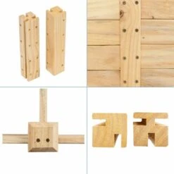 Potager Exterieur 244x61x27 Cm - Bac Potager écologique Pour Jardin, Balcon, Terrasse - Carré Potager En Bois De Pin Traité -Outsunny Eda Magasin 50368529 4