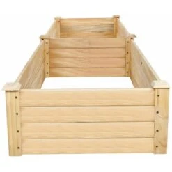 Potager Exterieur 244x61x27 Cm - Bac Potager écologique Pour Jardin, Balcon, Terrasse - Carré Potager En Bois De Pin Traité -Outsunny Eda Magasin 50368529 5
