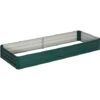 OUTSUNNY Carré Potager De Jardin Dim. 241L X 90l X 30H Cm Tôle D'acier Ondulée Vert Foncé -Outsunny Eda Magasin 50904499 1