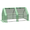 OUTSUNNY Mini Serre De Jardin Serre à Tomates Dim. 180L X 90l X 90H Cm Acier PE Haute Densité 140 G/m² Anti-UV 2 Fenêtres Zippées Enroulables Vert -Outsunny Eda Magasin 50909090 1