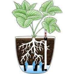 Bac à Fleurs Auto-Irrigation Blanc 15.5 13cm En Plastique Rond Lot De 4, Pot Avec Réserve D'eau Et Indicateur De Niveau D'eau Pot Avec Système D'arrosage -Outsunny Eda Magasin 51373606 4