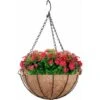 Panier De Fleurs à Suspendre, Revêtement Mural En Métal Avec Suspension Pots De Fleurs En Noix De Coco Naturelle, Revêtement En Forme De Bol Pour Paniers Suspendus, Pot De Fleurs De Jardin (20,3 Cm) -Outsunny Eda Magasin 51554310 1