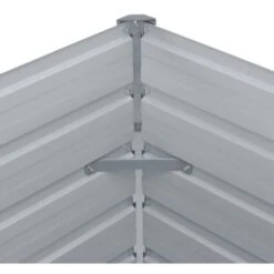 Jardinière 129 X 129 X 46 Cm Cm Acier Galvanisé Gris VidaXL 11 Jardinière 129 X 129 X 46 Cm Cm Acier Galvanisé Gris VidaXL -Outsunny Eda Magasin 5175526 5