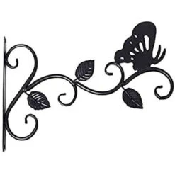 Outsunny Eda Magasin 15 Lot De 1 Supports Pour Plantes Suspendues, 12 Pouces Suspension Mural Crochet Plante En Métal, Suspension D'Accessoires Pour Plantes Antirouille Et Robuste En Forme De Papillon, Noir