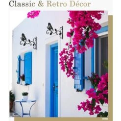 Lot De 1 Supports Pour Plantes Suspendues, 12 Pouces Suspension Mural Crochet Plante En Métal, Suspension D'Accessoires Pour Plantes Antirouille Et Robuste En Forme De Papillon, Noir -Outsunny Eda Magasin 51759859 5