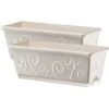 2 Jardinières Volutes Blanc Perle 40cm. Blanc. Marque : CEP Agriculture. Réf. : 2xVOLUTES40BlancPerle+SOUCOUPES -Outsunny Eda Magasin 52047572 1