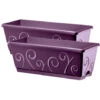 Lot De 2 Jardinières Volutes Figue 40cm. Violet. Marque : CEP Agriculture. Réf. : 2xVOLUTES40Figue+SOUCOUPES -Outsunny Eda Magasin 52047594 1