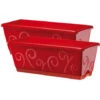 Lot De 2 Jardinières Volutes Rouge 40cm. Rouge. Marque : CEP Agriculture. Réf. : 2xVOLUTES40Rouge+SOUCOUPES -Outsunny Eda Magasin 52047675 1