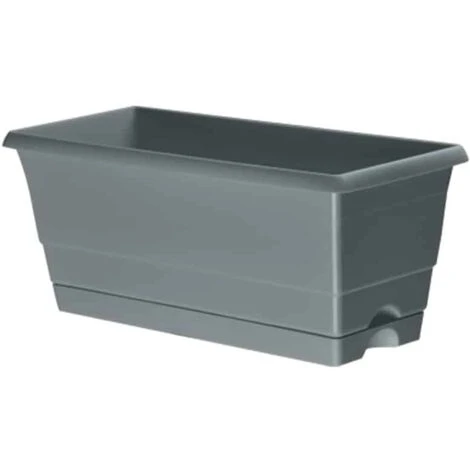Mini Jardinière Grise 25 Cm + Réservoir. Gris. Marque : CEP Agriculture. Réf. : J25-Grise-AvecPlateau 3 Mini Jardinière Grise 25 Cm + Réservoir. Gris. Marque : CEP Agriculture. Réf. : J25-Grise-AvecPlateau