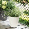 DEROMA Pot De Fleurs Save R Bianco A Réserve D'eau - Coloris Blanc - 20cm -Outsunny Eda Magasin 52174253 1