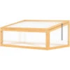 OUTSUNNY Mini Serre De Jardin Serre à Tomates Dim. 90L X 60l X 40H Cm Toit Ouvrable Panneaux De Polycarbonate Bois Sapin Pré-huilé -Outsunny Eda Magasin 52444480 1
