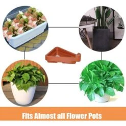 Lot De 24 Pieds De Pot De Fleurs Invisibles Pour Pots De Fleurs, Support Triangulaire Pour Plantes De Jardin D'Interieur Et D'Exterieur, Respirabilite Et Prevention De La Pourriture (Triangle) -Outsunny Eda Magasin 52477732 3