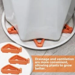 Lot De 24 Pieds De Pot De Fleurs Invisibles Pour Pots De Fleurs, Support Triangulaire Pour Plantes De Jardin D'Interieur Et D'Exterieur, Respirabilite Et Prevention De La Pourriture (Triangle) -Outsunny Eda Magasin 52477732 5