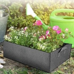 Sac De Culture Rectangulaire, Lot De 3 Sacs De Culture Rectangulaires En Feutre Pour Plantes Et Légumes, Carré Sac À Plantes Légumes De Jardin En Tissu Carré Avec Poignées,Noir,60x20x30 -Versailles 9 Sac De Culture Rectangulaire, Lot De 3 Sacs De Culture Rectangulaires En Feutre Pour Plantes Et Légumes, Carré Sac À Plantes Légumes De Jardin En Tissu Carré Avec Poignées,Noir,60x20x30 -Versailles -Outsunny Eda Magasin 52488784 3