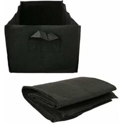 Sac De Culture Rectangulaire, Lot De 3 Sacs De Culture Rectangulaires En Feutre Pour Plantes Et Légumes, Carré Sac À Plantes Légumes De Jardin En Tissu Carré Avec Poignées,Noir,60x20x30 -Versailles 10 Sac De Culture Rectangulaire, Lot De 3 Sacs De Culture Rectangulaires En Feutre Pour Plantes Et Légumes, Carré Sac À Plantes Légumes De Jardin En Tissu Carré Avec Poignées,Noir,60x20x30 -Versailles -Outsunny Eda Magasin 52488784 4