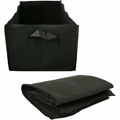 Sac De Culture Rectangulaire, Lot De 3 Sacs De Culture Rectangulaires En Feutre Pour Plantes Et Légumes, Carré Sac À Plantes Légumes De Jardin En Tissu Carré Avec Poignées,Noir,60x20x30 -Versailles 6 Sac De Culture Rectangulaire, Lot De 3 Sacs De Culture Rectangulaires En Feutre Pour Plantes Et Légumes, Carré Sac À Plantes Légumes De Jardin En Tissu Carré Avec Poignées,Noir,60x20x30 -Versailles – Image 4