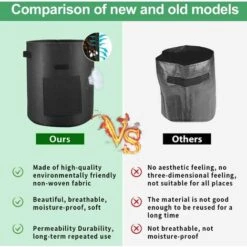 Sacs De Plantation De Pommes De Terre, 4pcs Sac Non Tissé De 10 Gallons, Sac De Plantation De Plantes,Convient Aux Sacs De Plantation De Pommes De Terre, Tomates, Carottes Douces (Noir) -Outsunny Eda Magasin 52506897 3