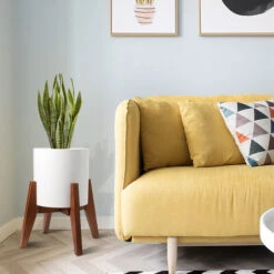 Support Pour Plant,Support à Fleurs En Bambou,Support De Pot De Fleur Réglable,Convient Aux Pots De Fleurs Intérieurs Et Extérieur Entre 20cm à 30cm. -Outsunny Eda Magasin 52650662 4