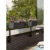 Lechuza Balconnière Balconera Stone Noir Graphite 50 X 19 X 19 Cm -Outsunny Eda Magasin 53416987 1